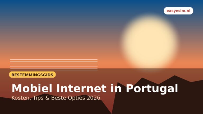 Zonsondergang aan de Algarve kust in Portugal met reissfeer